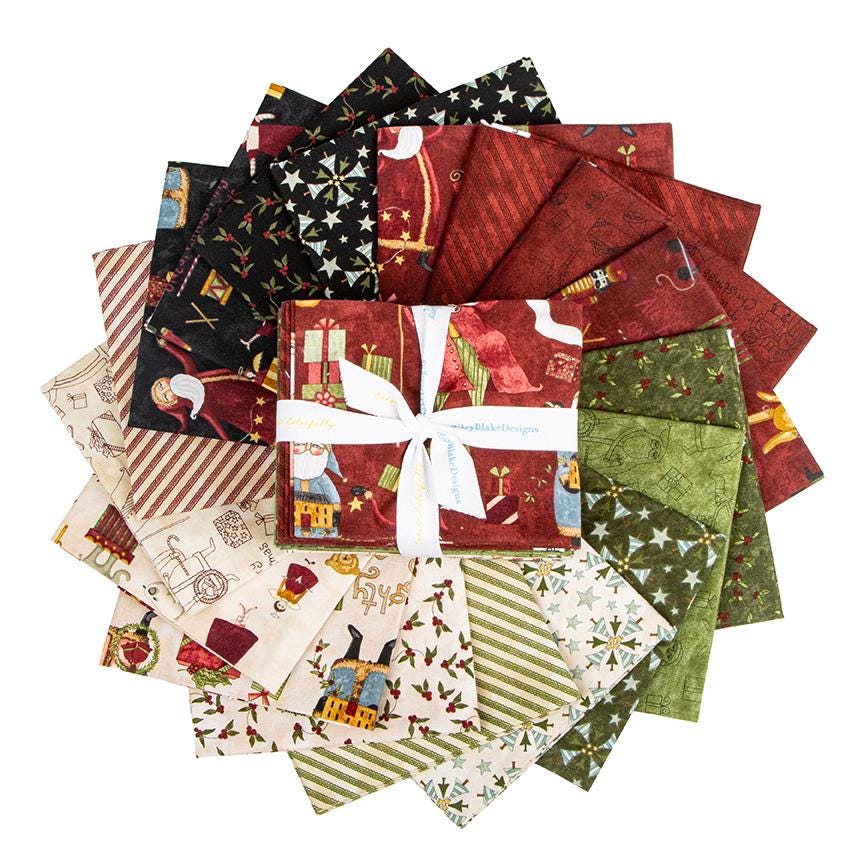 Naughty or Nice Fat Quarter Bundle from Riley Blake