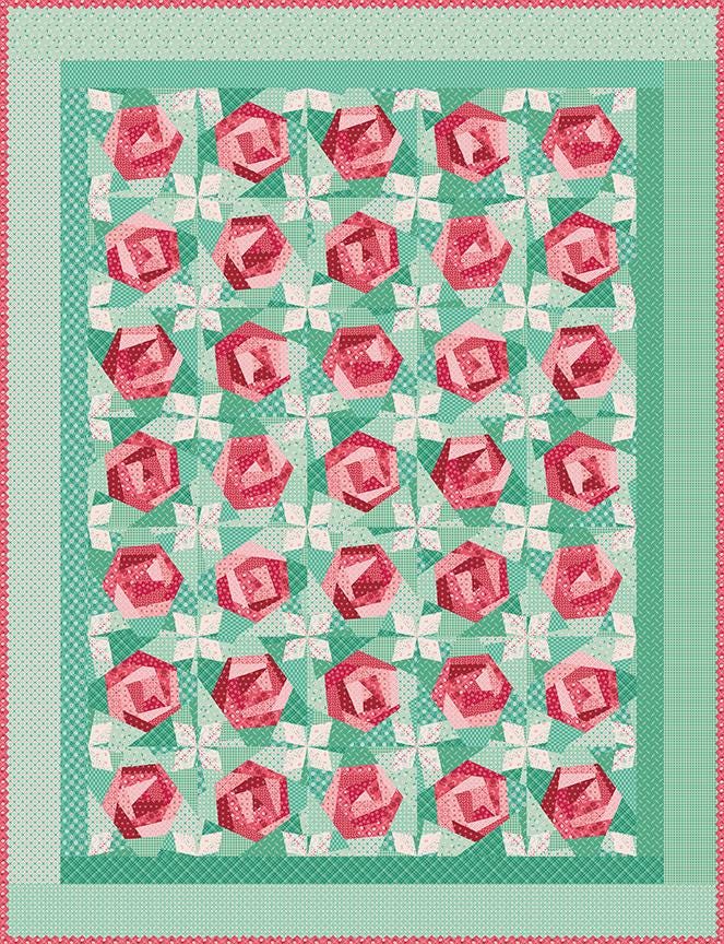 It's Sew Emma 10" Paper Roses by Lori Holt, Quilt Block Foundation Paper