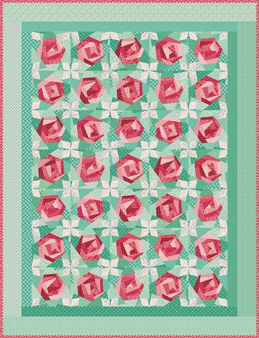It's Sew Emma 10" Paper Roses by Lori Holt, Quilt Block Foundation Paper