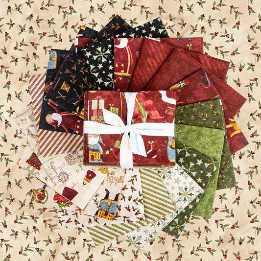 This Fat Quarter precut bundle includes 18 pieces from the Naughty or Nice collection by Teresa Kogut for Riley Blake Designs.
18"x22"