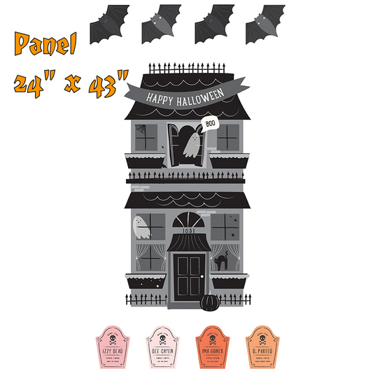 Hey Pumpkin Halloween Fabric collection Panel -Happy Halloween (24" x 43"): A pre-printed panel designed for quick projects like wall hangings or pillows, featuring festive phrases and characters.