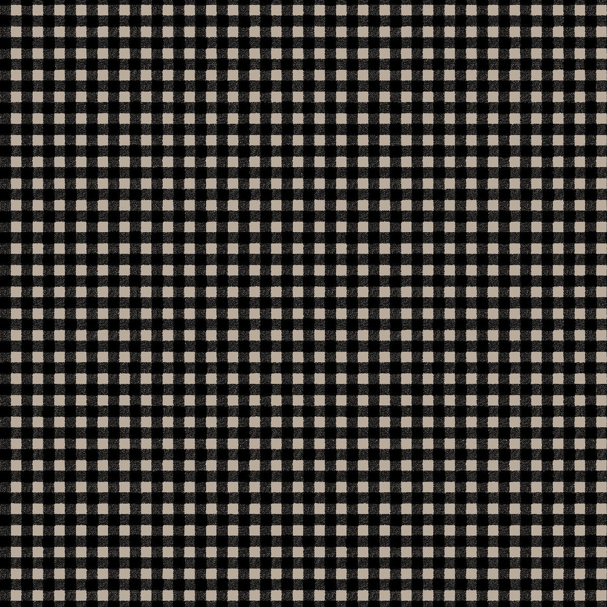 Pattern from the Pumpkin Grove fabric Collection Classic Gingham: A timeless rustic plaid coordinate. Backgrounds: Available in Black, Orange, and Cream. The Collection by Maywood Studio is a rustic, farmhouse-inspired Halloween line featuring sophisticated seasonal palette and includes22 patterns characterized by textured backgrounds and classic spooky motifs