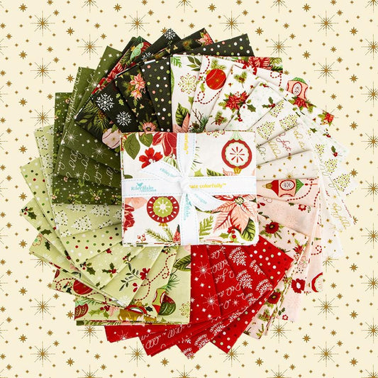 Fabric Christmas PRECUTS: Fat Qtr Bundle Collection Glisten from Riley Blake