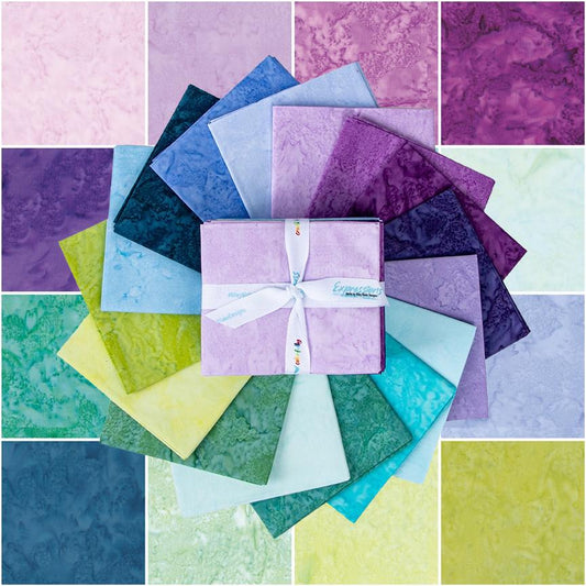 Expressions Batiks Hand-Dyes Misty Meadows Fat Quarter Bundle