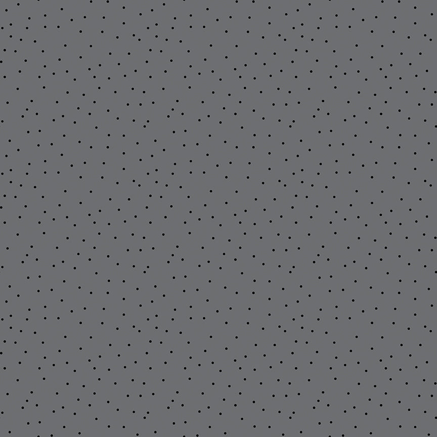 cotton fabric basics gray background with small black dots