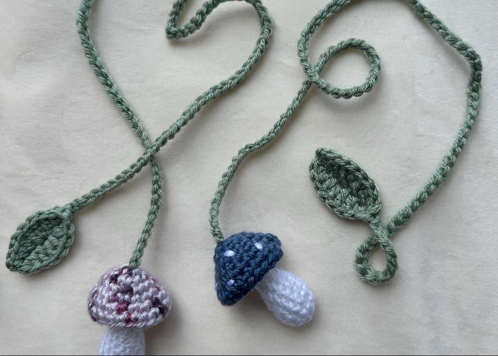 Crochet Mushroom Curtain Tieback