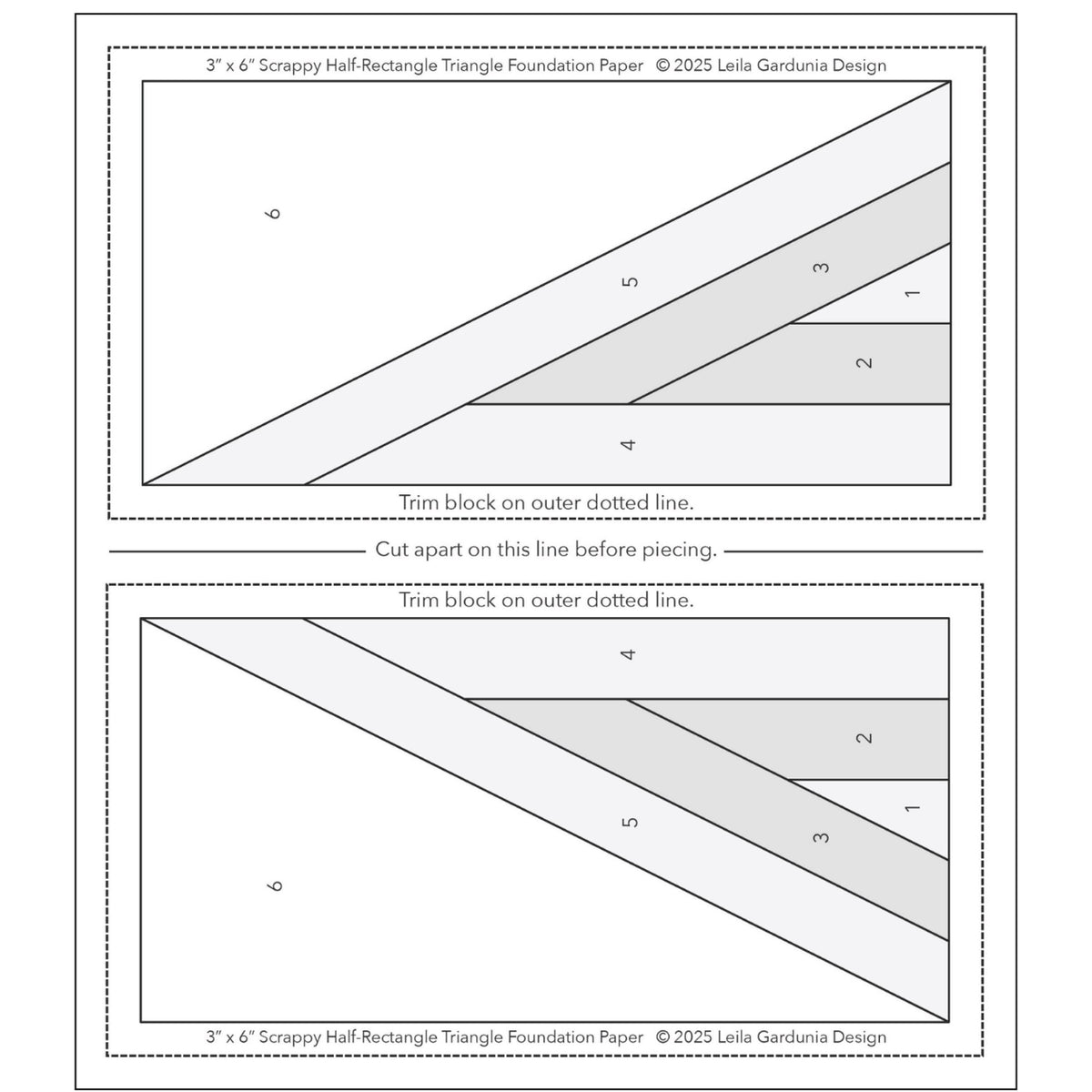 Pattern for scrappy triangles rectangles. Bust through your scraps with foundation paper-pieced 3β x 6β Scrappy Half-Rectangle Triangles (HRT). The foundations are pre-printed easy to see through and remove. 25 different Scrappy HRT designs, 2 left- and 2 right-facing of each design, total of 100 Basic cutting and construction instructions Block requirements for different quilt sizes A link to written and video instructions on how to foundation paper piece the Scrappy Half-Rectangle Triangles
