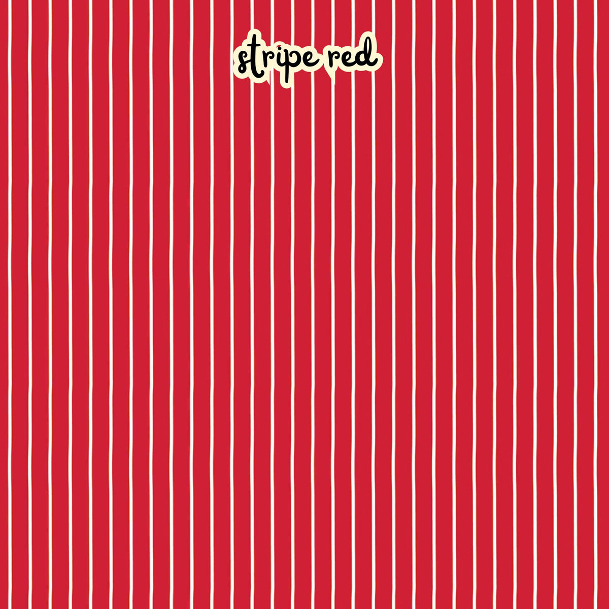 100% cotton fabric collection Radiant Ruby. This pattern is white stripes on a red background. Collection is a vibrant "showstopper in scarlet" a two-tone collection which uses only "Schoolhouse" (red) and "Cloud" (off-white) to create a striking aesthetic inspired by the brilliance of a ruby gemstone.