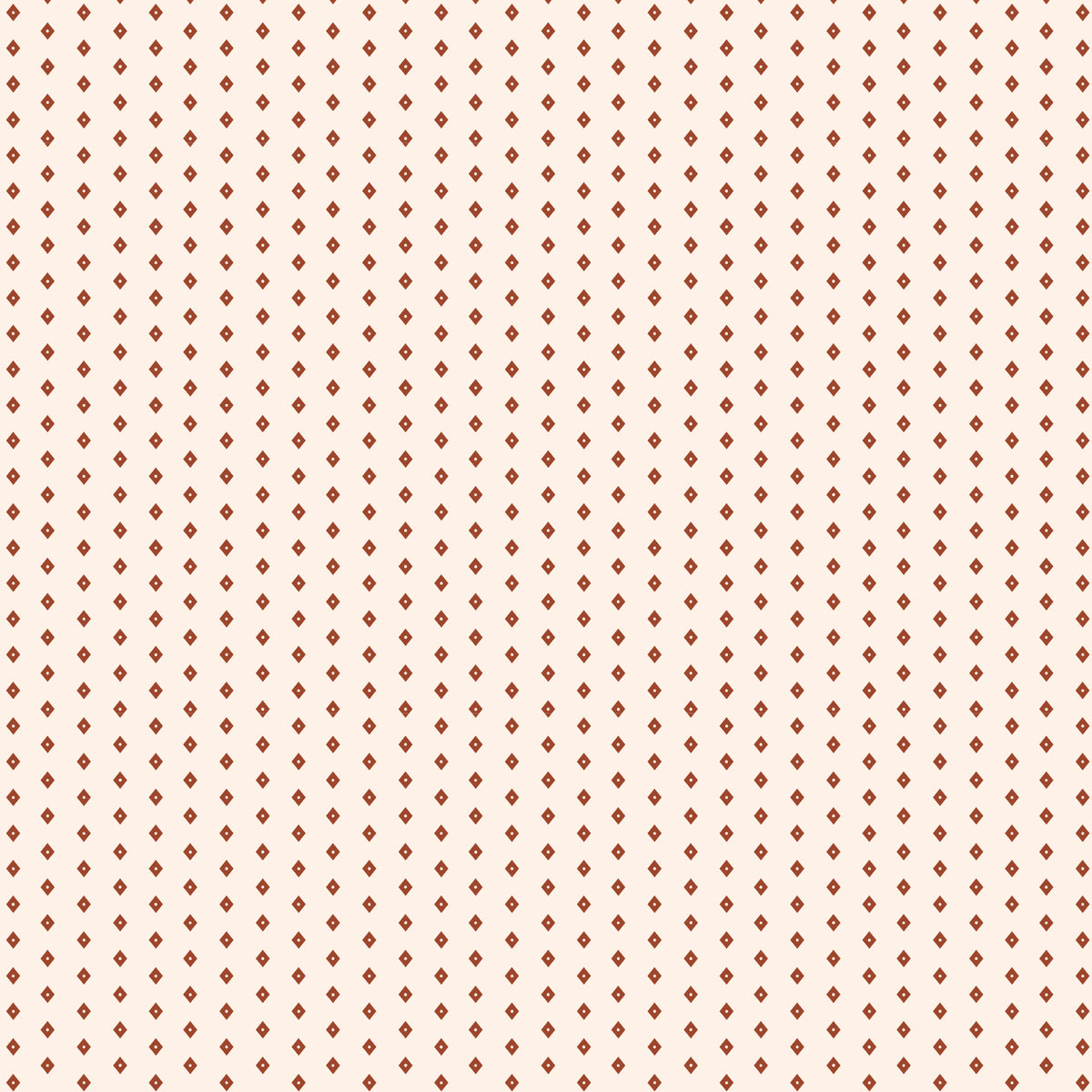 Textile pattern with small red diamond shapes on a white background