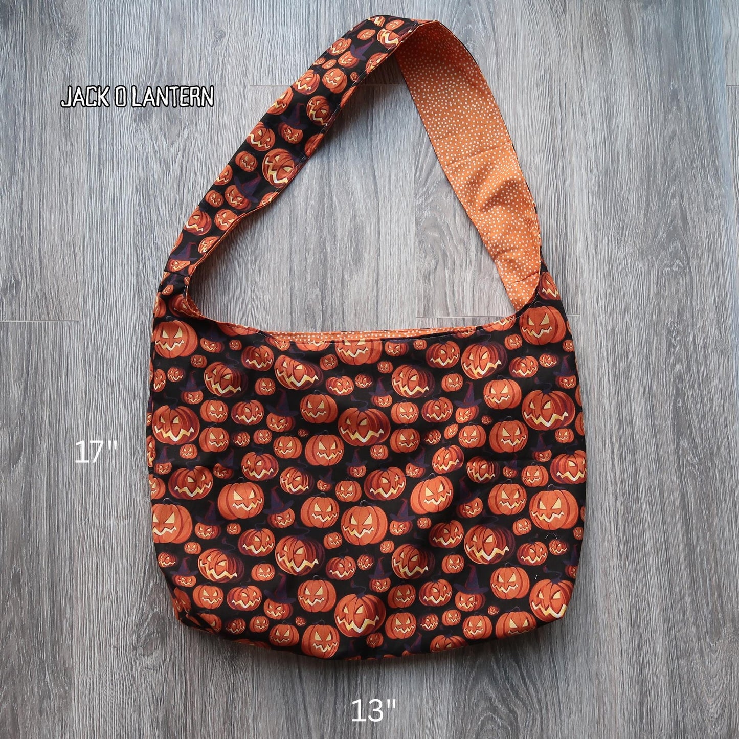 Bags: Halloween Bag / Treat Bag / Slouch Bag / Reusable Grocery Bag