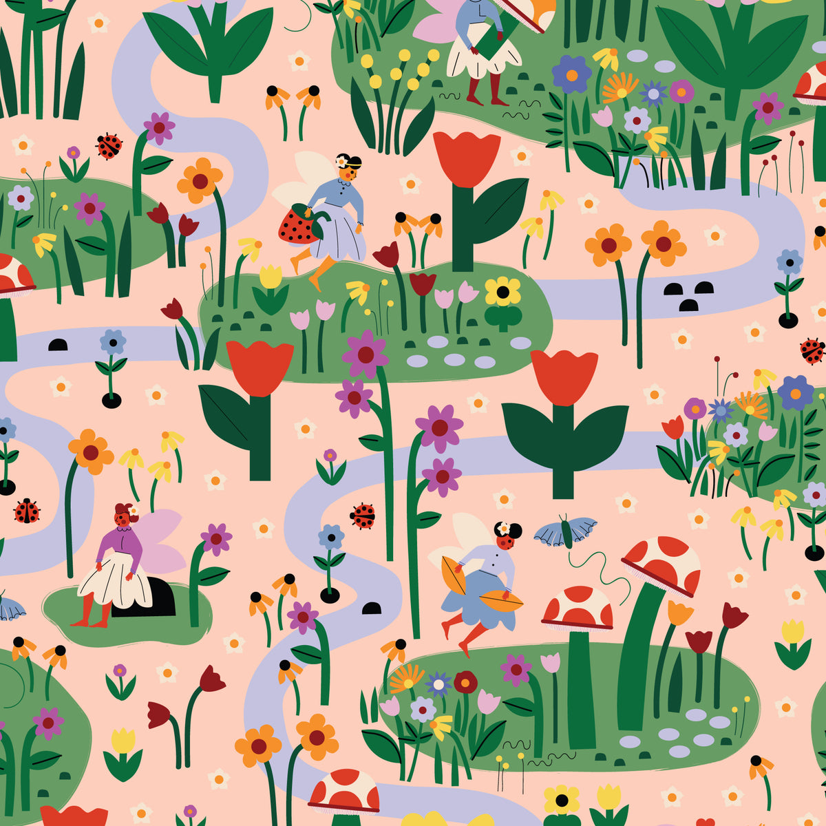 PREORDER: A Tulip Story, Certified Organic Cotton from Cloud 9 Fabrics
