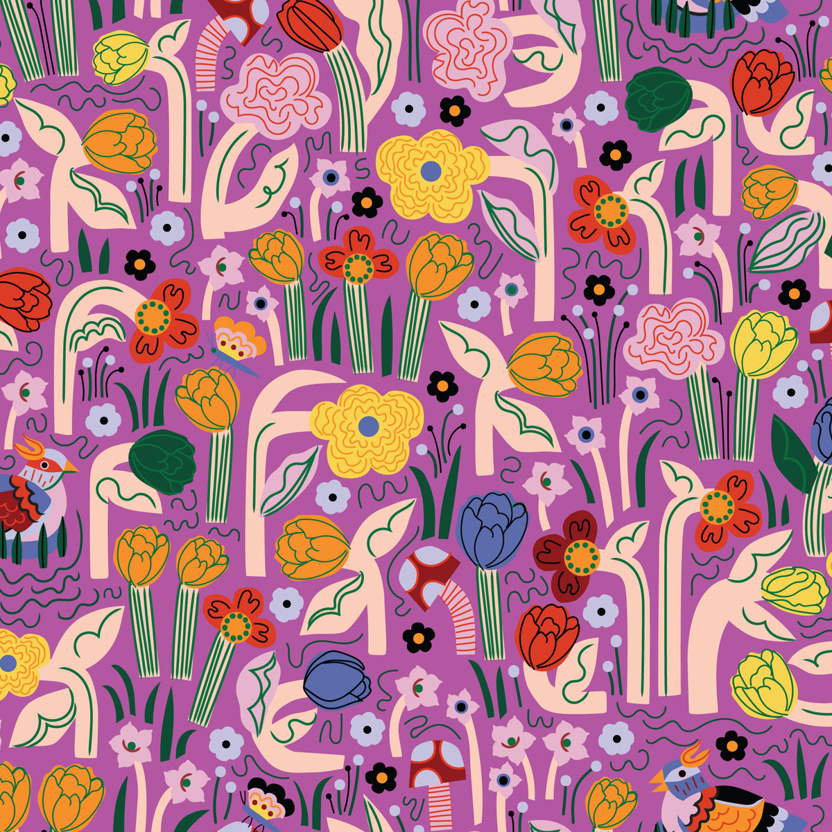 PREORDER: A Tulip Story, Certified Organic Cotton from Cloud 9 Fabrics