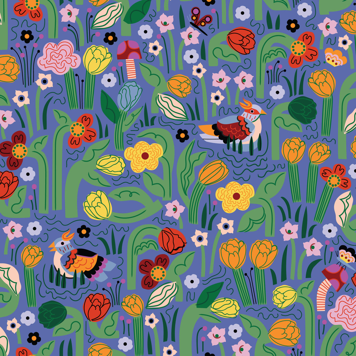 PREORDER: A Tulip Story, Certified Organic Cotton from Cloud 9 Fabrics