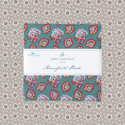 Fabric Floral/Patterned PRECUTS: 5" Stacker,Collection Mansfield from Riley Blake