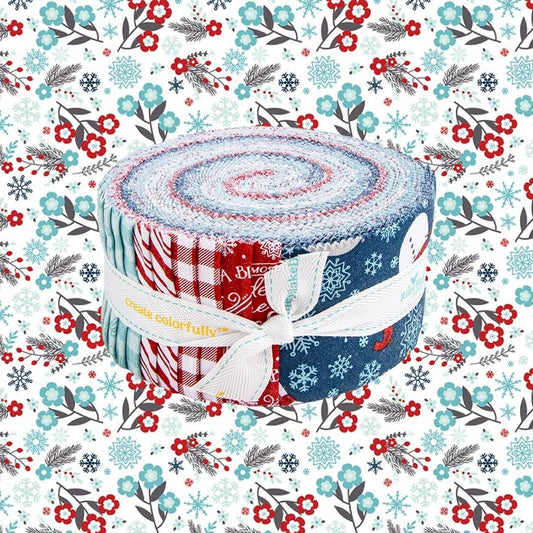2  1/2" Precut Strips A Perfect Winter Collection from Riley Blake, Fabric 100% Cotton