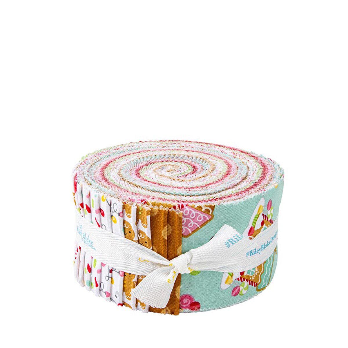 Fabric Christmas PRECUTS:  Rolie Polie Collection Gingerbread Kisses from Riley Blake