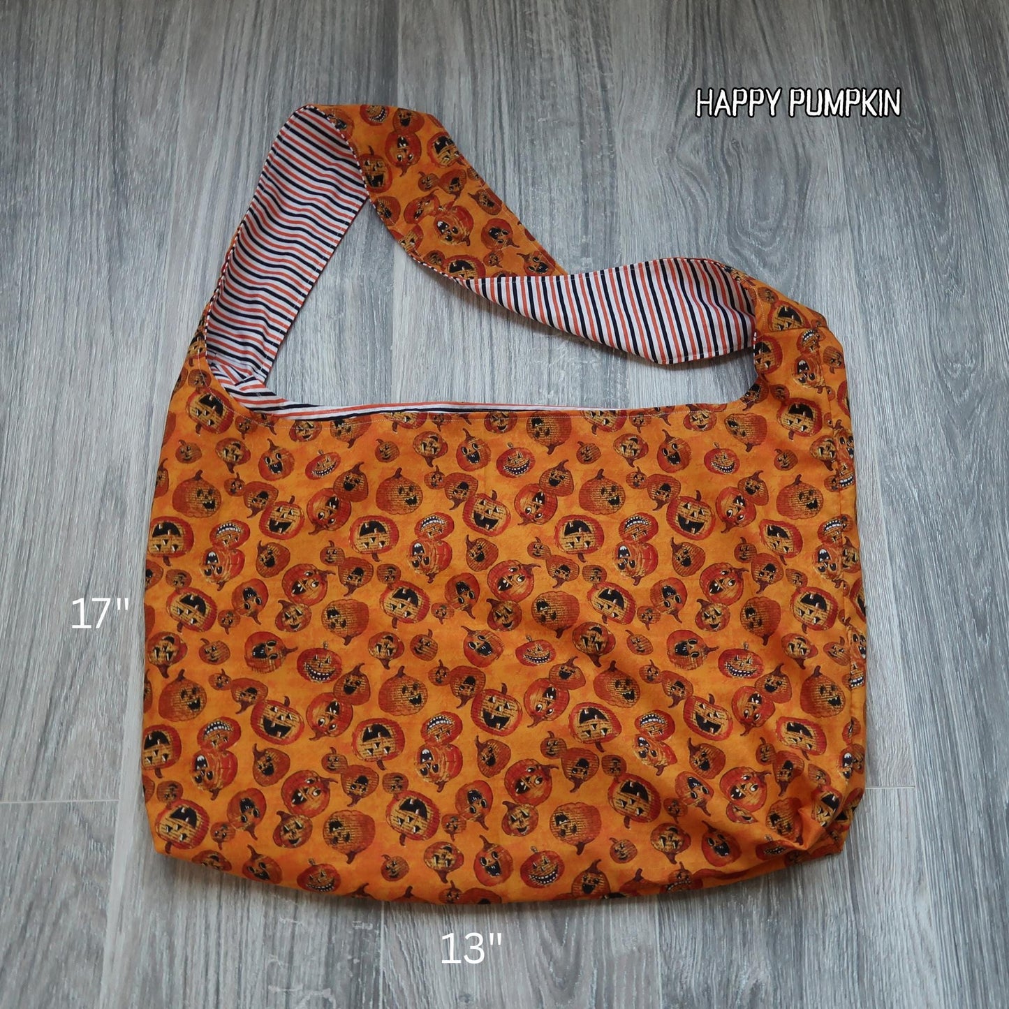 Bags: Halloween Bag / Treat Bag / Slouch Bag / Reusable Grocery Bag