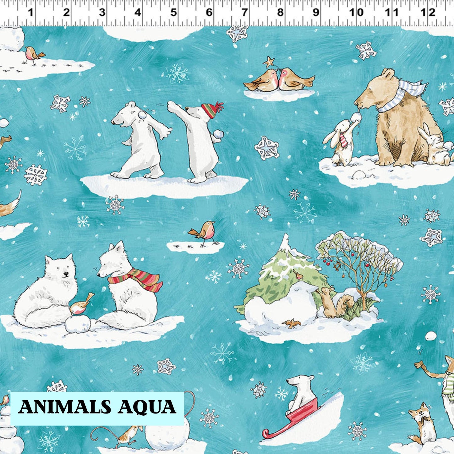 Fabric Winter: Collection Snowtime  from Clothworks