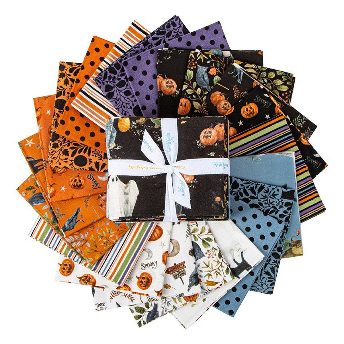 Fabric Halloween PRECUTS: Fat Qtr Bundle Trick or Treat from Riley Blake