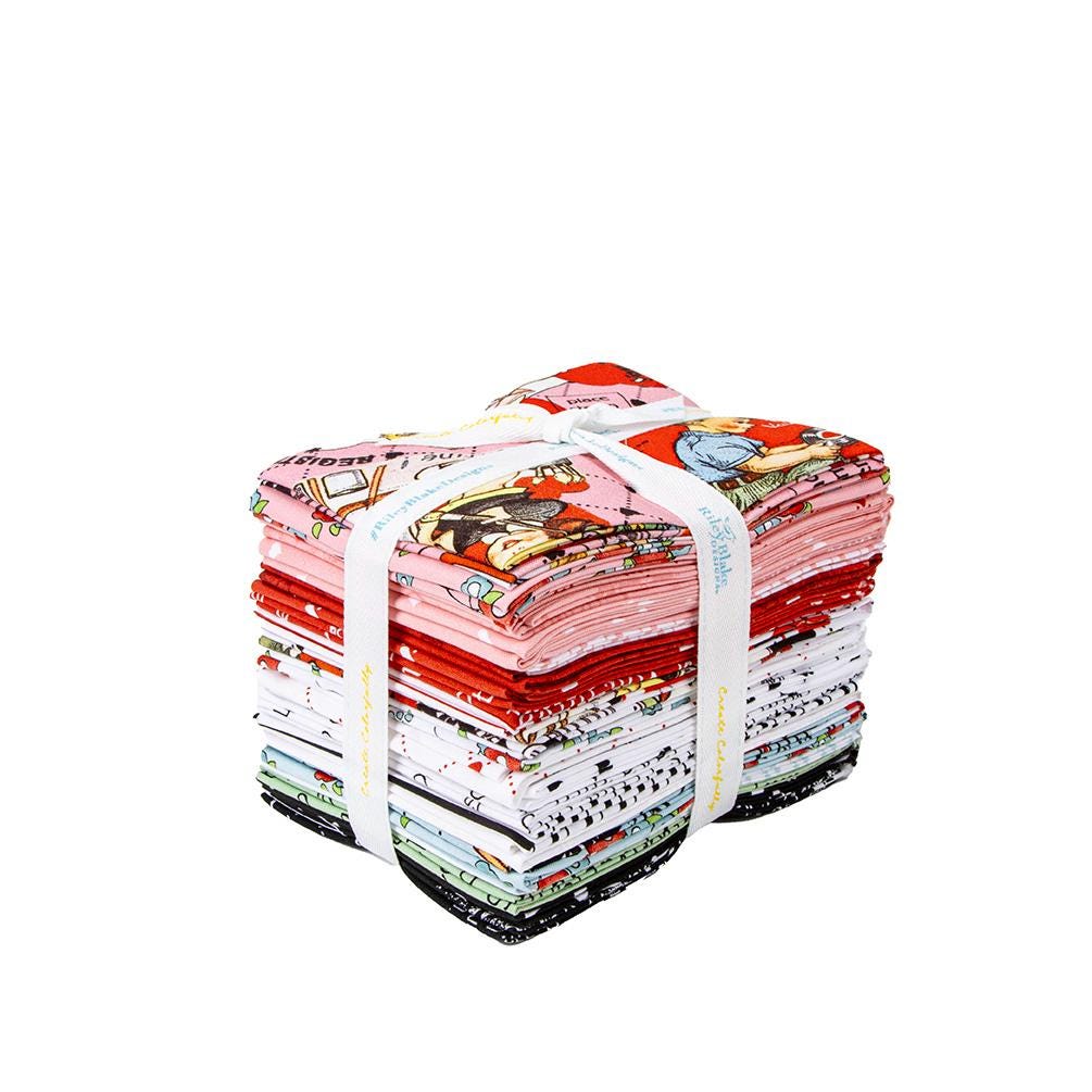 Fabric Valentines PRECUTS: Fat Quarter Bundle Collection Take Heart from Riley Blake