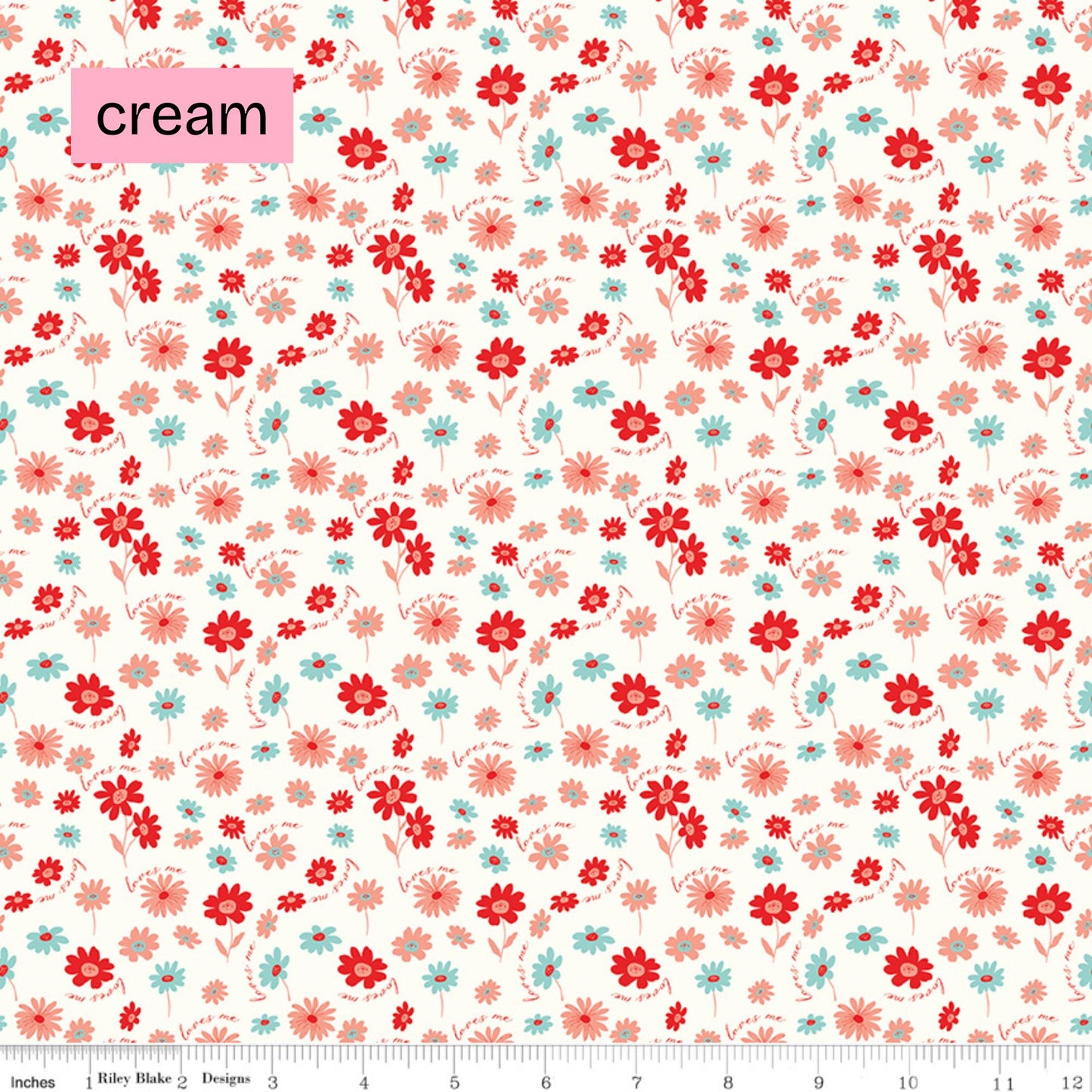 Fabric Floral/Valentines: Collection You & Me from Riley Blake