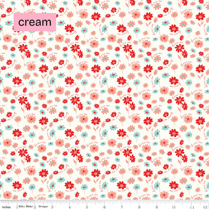 Fabric Floral/Valentines: Collection You & Me from Riley Blake