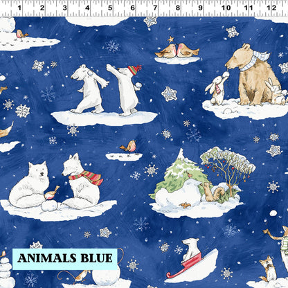 Fabric Winter: Collection Snowtime  from Clothworks