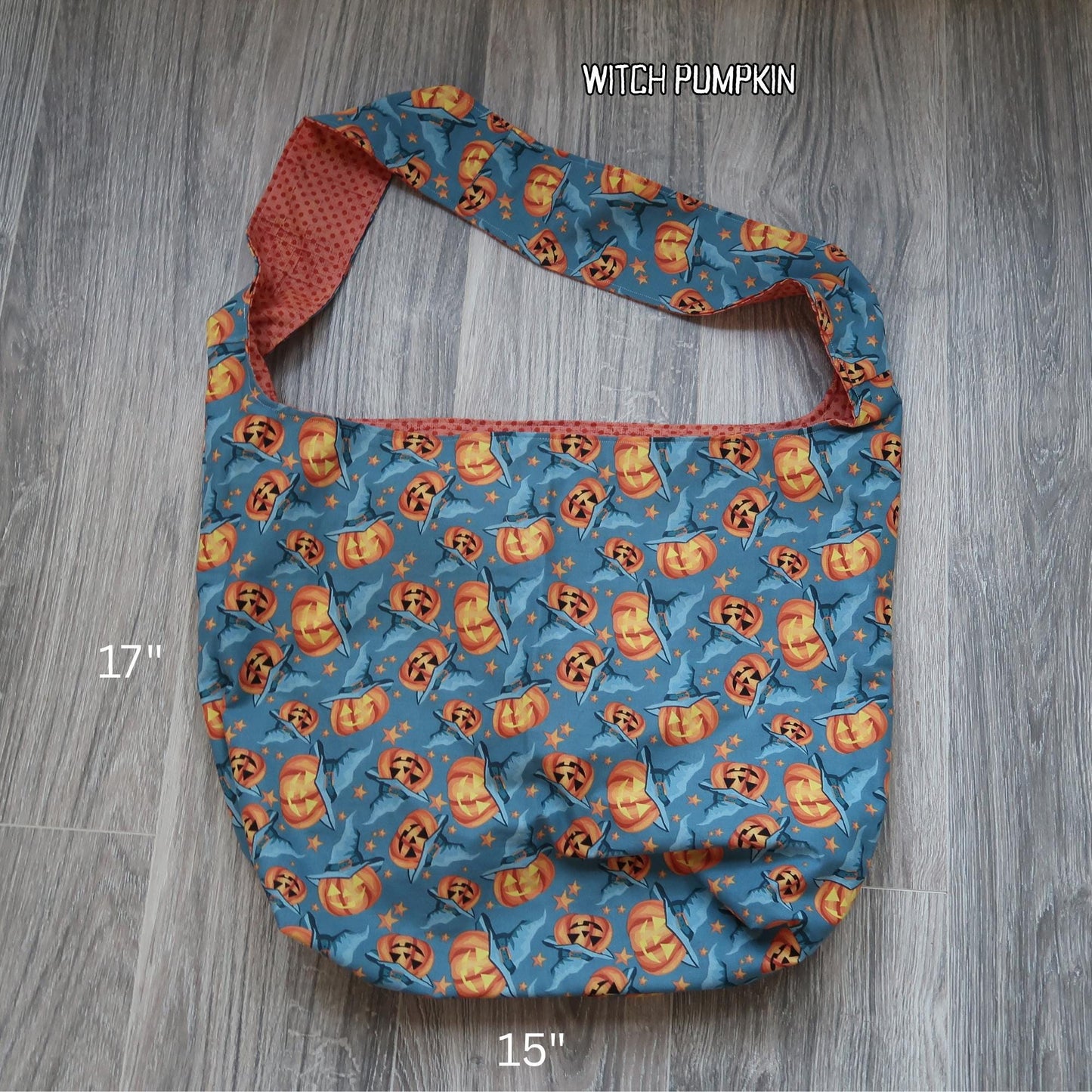Bags: Halloween Bag / Treat Bag / Slouch Bag / Reusable Grocery Bag