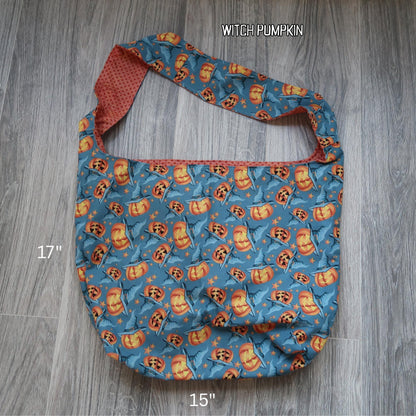 Bags: Halloween Bag / Treat Bag / Slouch Bag / Reusable Grocery Bag