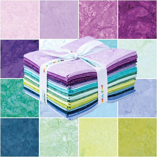 Expressions Batiks Hand-Dyes Misty Meadows Fat Quarter Bundle