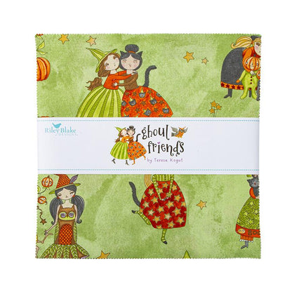 Fabric Halloween PRECUTS: 10" Stacker Collection Ghoul Friends from Riley Blake