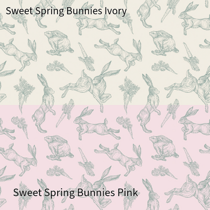Pattern of bunnies and carrots on a gradient background  Easter themed