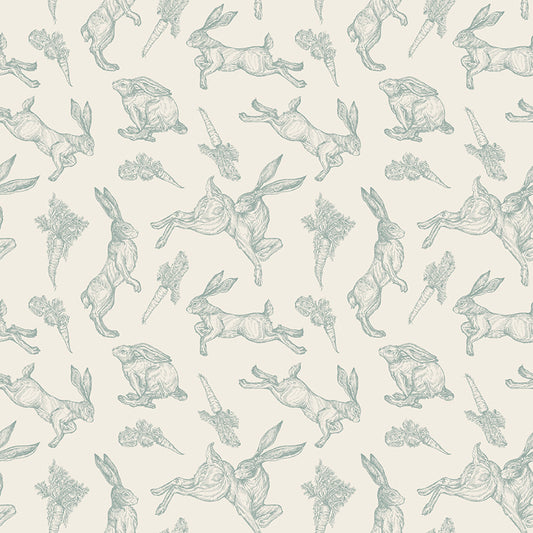 Pattern of bunnies and carrots on a gradient background  Easter themed on a white background