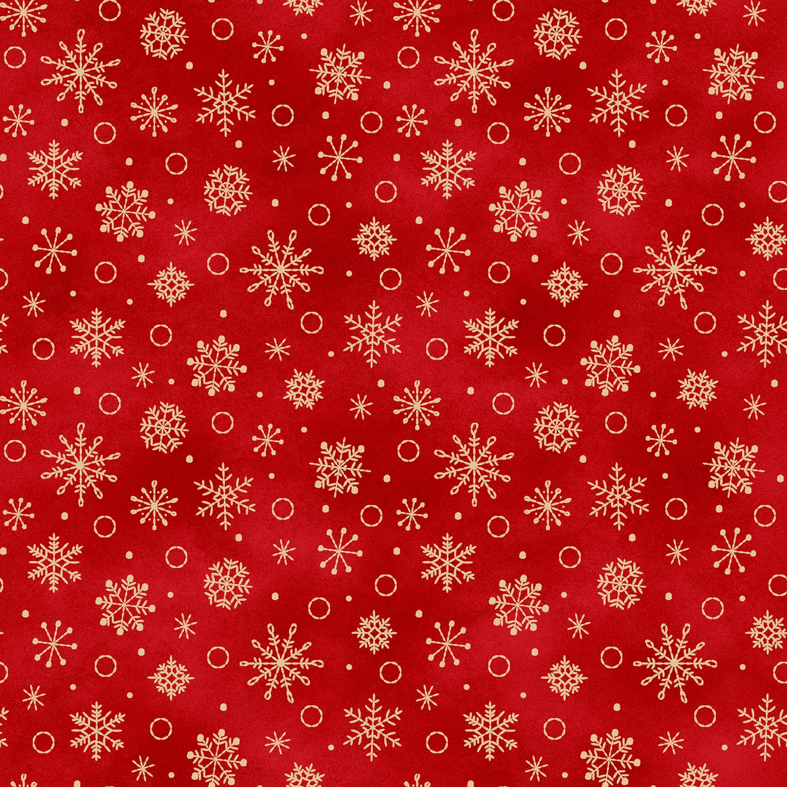 Fabric Pattern Snowflakes in colors Cream, Green and, Red from The Christmastime fabric collection by Robin Kingsley for Maywood Studio captures the charm of a country Christmas. The line features nostalgic redwork and greenwork motifs in a classic color palette of mottled cream, red, and green.