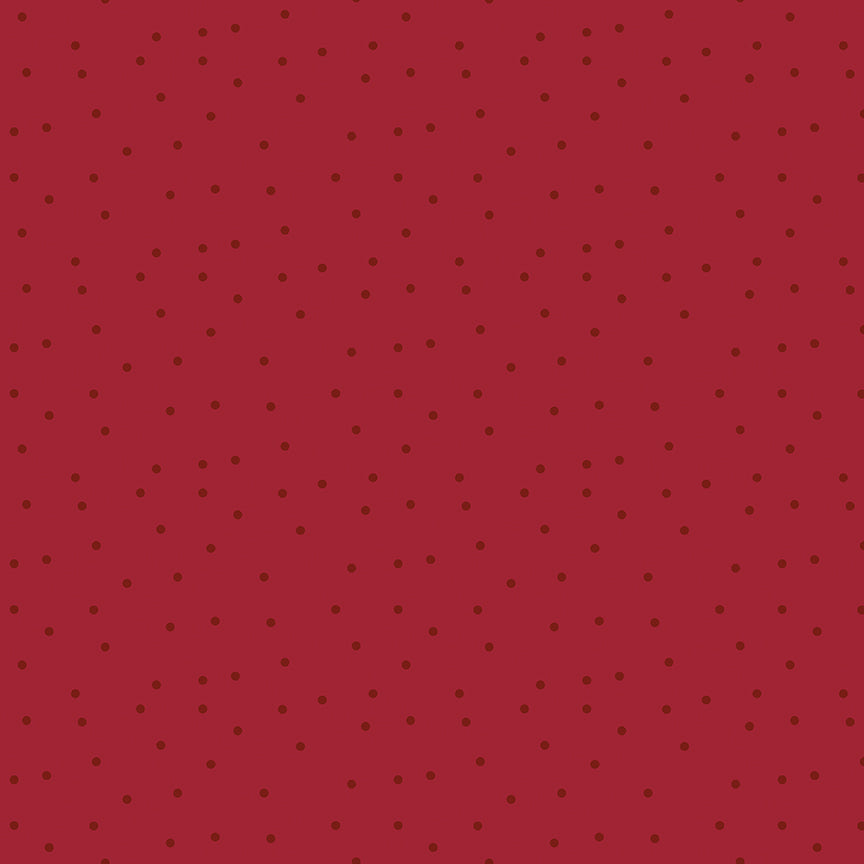 Fabric pattern Dots: Solid color backgrounds with randomly placed dots, Background Colors: Forest, Linen, and Red from The Christmas Time fabric collection by Dani Mogstad for Riley Blake Designs features nostalgic, vintage-inspired holiday look. It captures the charm of the season with woodland deer, vintage Santas, and holiday foliage. The collection spans a classic palette of red, green, and neutral tones.