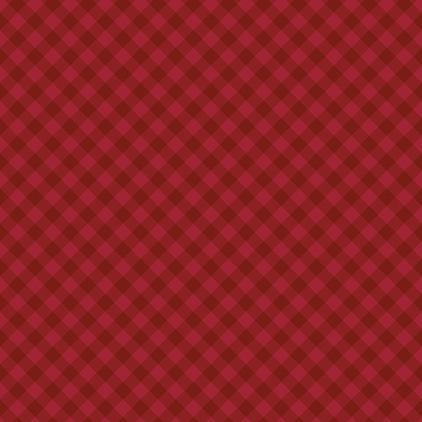 Fabric pattern Plaid: A crisp, geometric holiday plaid that works as a great coordinating blender for borders and bindings. Background Colors: Forest Red and linen from The Christmas Time fabric collection by Dani Mogstad for Riley Blake Designs features nostalgic, vintage-inspired holiday look. It captures the charm of the season with woodland deer, vintage Santas, and holiday foliage. The collection spans a classic palette of red, green, and neutral tones.