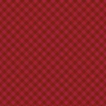 Fabric pattern Plaid: A crisp, geometric holiday plaid that works as a great coordinating blender for borders and bindings. Background Colors: Forest Red and linen from The Christmas Time fabric collection by Dani Mogstad for Riley Blake Designs features nostalgic, vintage-inspired holiday look. It captures the charm of the season with woodland deer, vintage Santas, and holiday foliage. The collection spans a classic palette of red, green, and neutral tones.