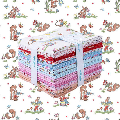 This Fat Quarter precut bundle includes 21 pieces from the Love Notes collection by Lindsay Wilkes of the Cottage Mama for Riley Blake Designs. 18"x22"
100% cotton