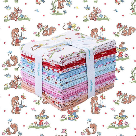 This Fat Quarter precut bundle includes 21 pieces from the Love Notes collection by Lindsay Wilkes of the Cottage Mama for Riley Blake Designs. 18"x22"
100% cotton