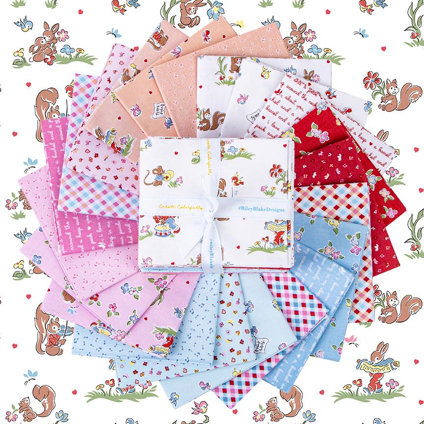 This Fat Quarter precut bundle includes 21 pieces from the Love Notes collection by Lindsay Wilkes of the Cottage Mama for Riley Blake Designs. 18"x22"
100% cotton