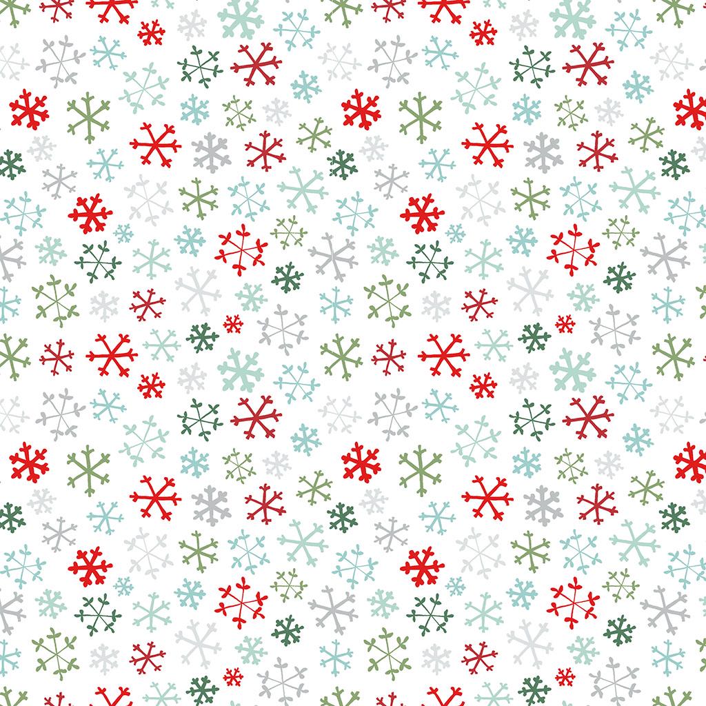 Flannel print  Snowflakes from the The Guess How Much I Love You 2026 fabric collection by Anita Jeram for Clothworks Fabrics features a cozy, Christmas-themed holiday twist. It centers around Big Nutbrown Hare and Little Nutbrown Hare. The collection includes holiday motifs like bunny-snowmen, mistletoe, holly, and winter scenes.