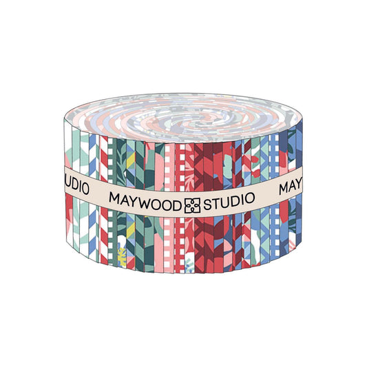 Jelly Roll 2 1/2" precut strip roll cups and quilts fabric collection
