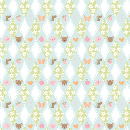 Pattern from the Little Posies fabric collection, by Cayla Naylor for Riley Blake Designs. Patterns feature hand-drawn floral prints, gentle pastels, ditsy blooms, and cottage-style motifs. 
- 100% cotton
- Machine Wash Cold/Tumble Dry Low