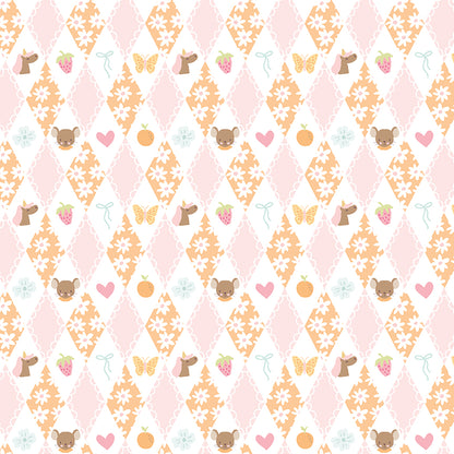 Pattern from the Little Posies fabric collection, by Cayla Naylor for Riley Blake Designs. Patterns feature hand-drawn floral prints, gentle pastels, ditsy blooms, and cottage-style motifs. 
- 100% cotton
- Machine Wash Cold/Tumble Dry Low
