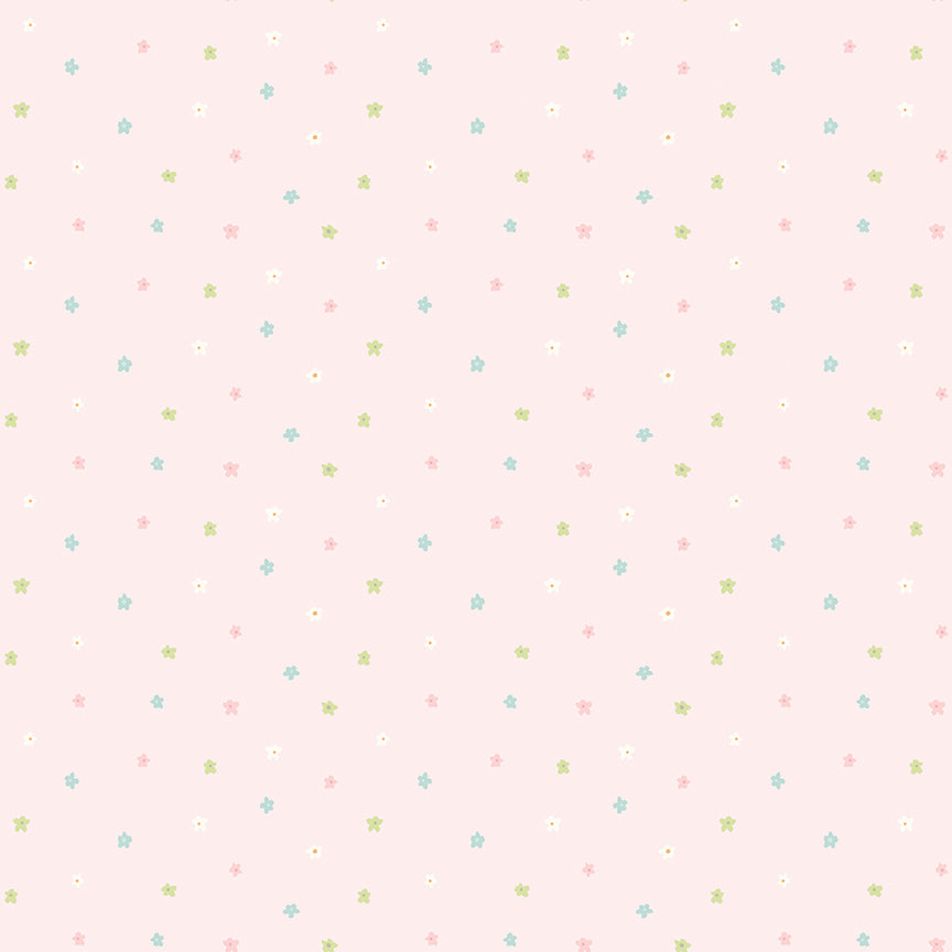 Pattern from the Little Posies fabric collection, by Cayla Naylor for Riley Blake Designs. Patterns feature hand-drawn floral prints, gentle pastels, ditsy blooms, and cottage-style motifs. 
- 100% cotton
- Machine Wash Cold/Tumble Dry Low