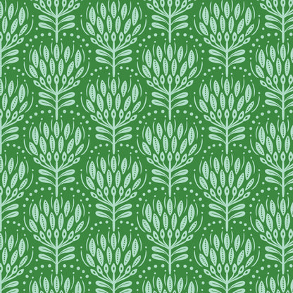 Pattern Alina (backgrounds in Coral, Green, & Gray): A stylized botanical print from The Gardening Girl fabric collection by Hang Tight Studio for Cloud9 Fabrics is a 16-piece, 100% organic cotton collection inspired by springtime, blooming flowers, and the joy of gardening. The collection features a modern-yet-timeless aesthetic in a refreshing palette of coral, green, grey, and white.