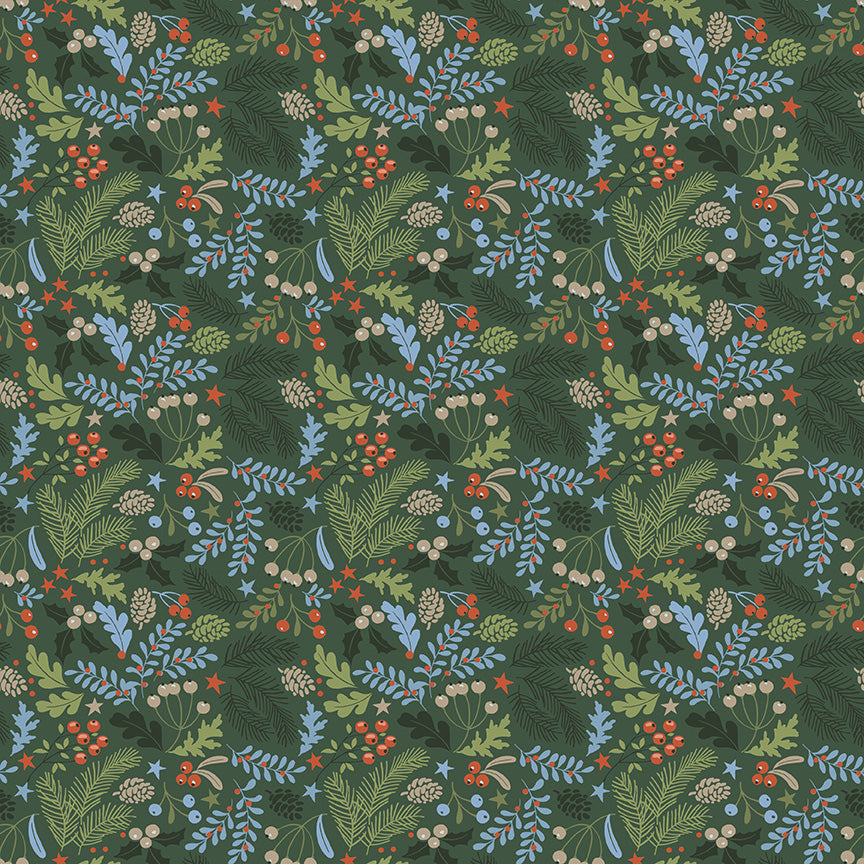 Pattern Berries forest from the Santa's Tree Farm collection