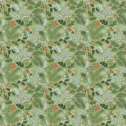 Pattern Berries green from the Santa's Tree Farm collection