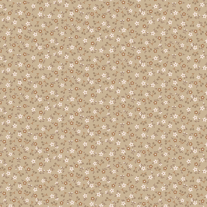 Pattern Blossom Palomino from The Farmer’s Daughter collection, designed by Lori Holt of Bee in My Bonnet for Riley Blake Designs, is a nostalgic and charming celebration of rural farm life. Inspired by Lori Holt’s family heritage, this 100% premium cotton collection evokes memories of simple times with a vibrant, vintage-inspired aesthetic