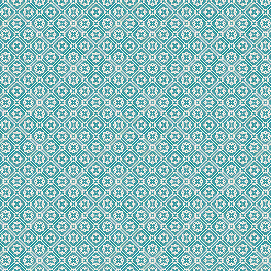 Pattern Doily Raindrop from The Farmer’s Daughter collection, designed by Lori Holt of Bee in My Bonnet for Riley Blake Designs, is a nostalgic and charming celebration of rural farm life. Inspired by Lori Holt’s family heritage, this 100% premium cotton collection evokes memories of simple times with a vibrant, vintage-inspired aesthetic
